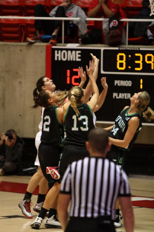 2012-12-29 15:21:16 ** Basketball, Chelsea Bridgewater, North Dakota, Taryn Wicijowski, Utah Utes, Women's Basketball ** 