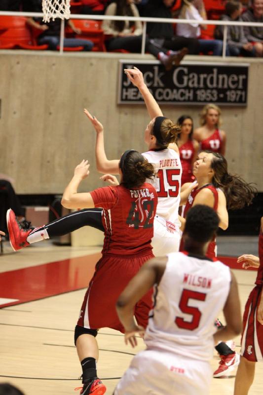 2014-02-14 20:38:36 ** Basketball, Cheyenne Wilson, Damenbasketball, Michelle Plouffe, Utah Utes, Washington State ** 