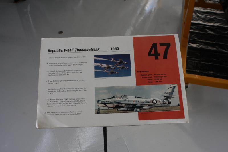 2011-03-26 15:23:27 ** Evergreen Aviation & Space Museum ** Description of the Republic F-84F Thunderstreak.
