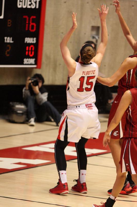 2014-02-14 20:37:02 ** Basketball, Michelle Plouffe, Utah Utes, Washington State, Women's Basketball ** 