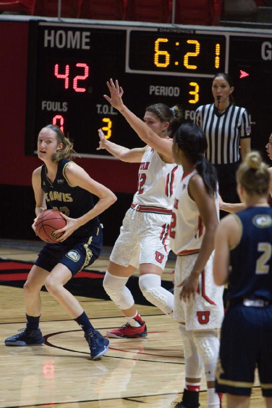 2015-12-29 20:01:17 ** Basketball, Emily Potter, Malia Nawahine, Tanaeya Boclair, UC Davis, Utah Utes, Women's Basketball ** 