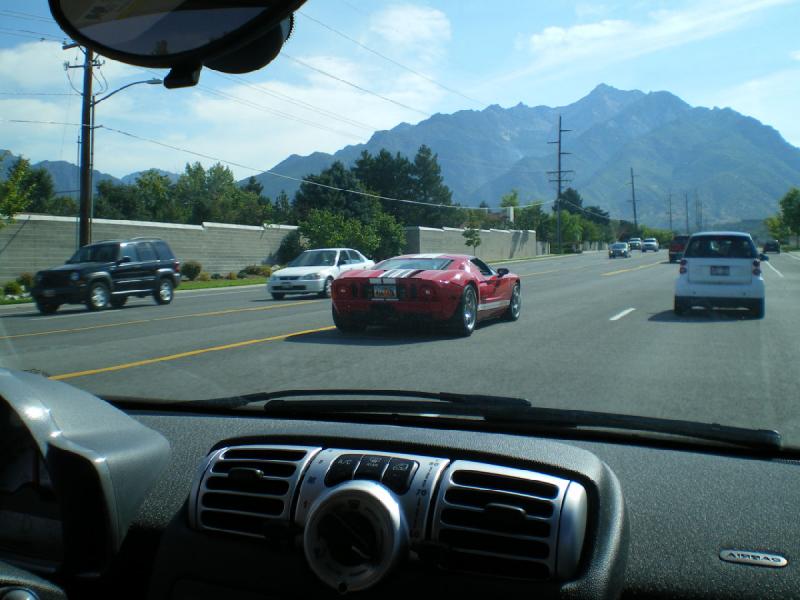 2009-08-22 10:29:30 ** Smart, Utah ** Not a Smart, but a red Ford GT.