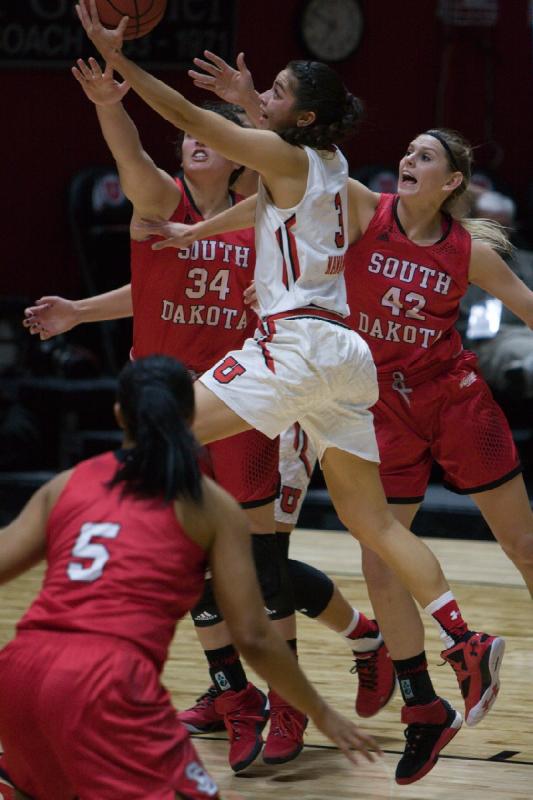 2015-11-13 18:47:20 ** Basketball, Damenbasketball, Emily Potter, Malia Nawahine, South Dakota, Utah Utes ** 