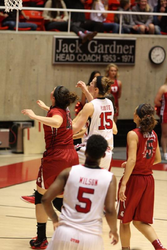 2014-02-14 20:38:36 ** Basketball, Cheyenne Wilson, Damenbasketball, Michelle Plouffe, Utah Utes, Washington State ** 