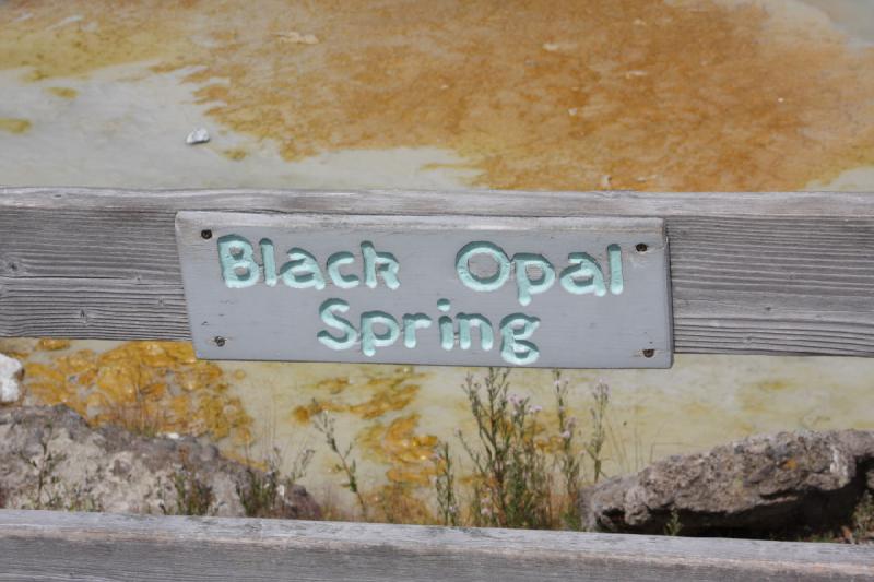 2009-08-03 13:00:08 ** Yellowstone National Park ** Description of 'Black Opal Spring'.