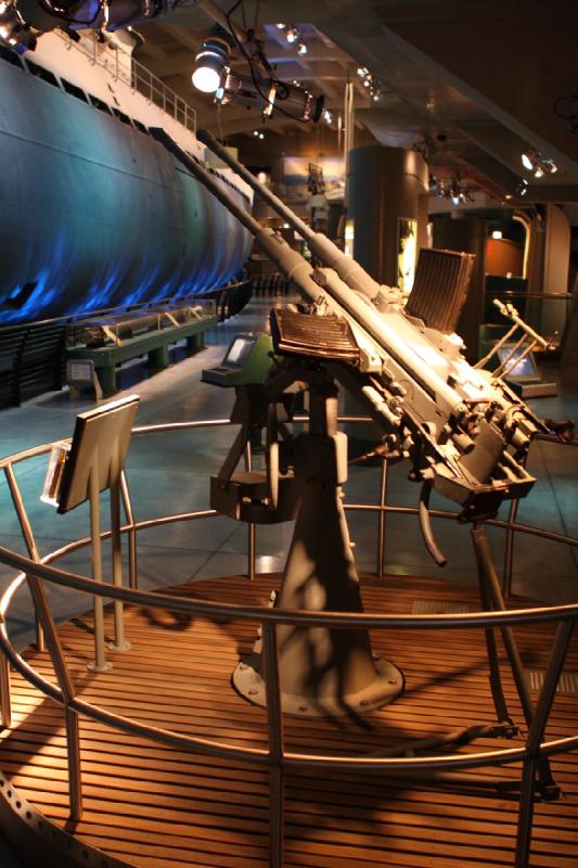 2014-03-11 09:46:20 ** Chicago, Illinois, Museum of Science and Industry, Typ IX, U 505, U-Boote ** Eine 20mm Flak.