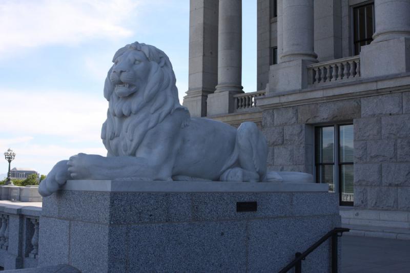 2012-06-11 17:01:52 ** Salt Lake City, Utah ** When the Capitol was renovated, the deteriorated cement lions were exchanged with more durable marble lions.
