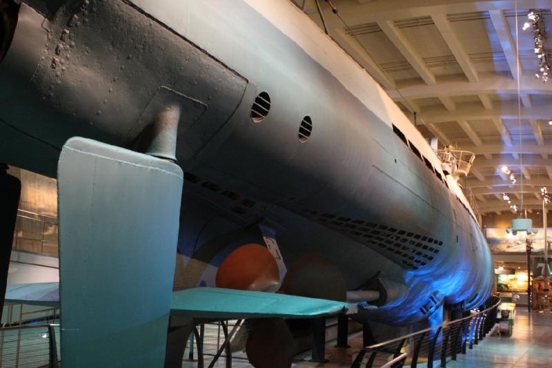 2014-03-11 09:45:32 ** Chicago, Illinois, Museum of Science and Industry, Submarines, Type IX, U 505 ** Tail of U-505.