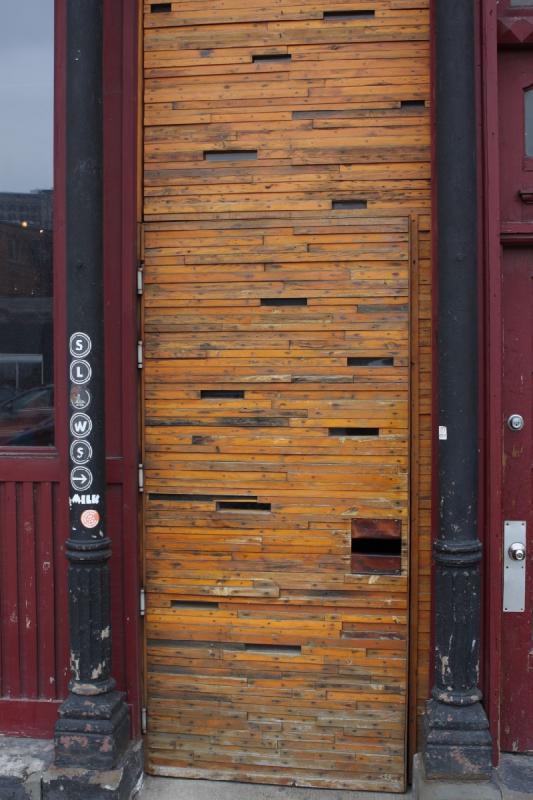 2014-03-08 13:27:43 ** Detroit, Michigan ** Interesting door for Slows Bar-B-Q.