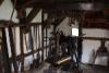 Looking into the blacksmith's shop.