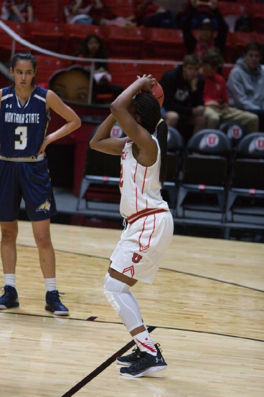 2016-11-12 15:06:24 ** Basketball, Damenbasketball, Montana State, Tanaeya Boclair, Utah Utes ** 