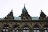 Roof and tower of the city hall in Hamburg.