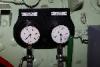Gauges for the pressure of the alternative cooling water pump.