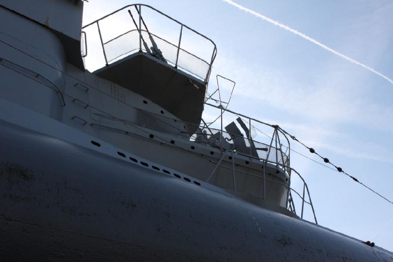 2010-04-07 12:24:42 ** Deutschland, Laboe, Typ VII, U 995, U-Boote ** Wintergarten mit Flak.