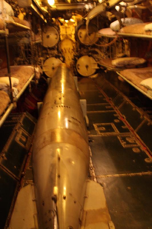 2014-03-11 10:04:38 ** Chicago, Illinois, Museum of Science and Industry, Submarines, Type IX, U 505 ** The forward torpedo room.