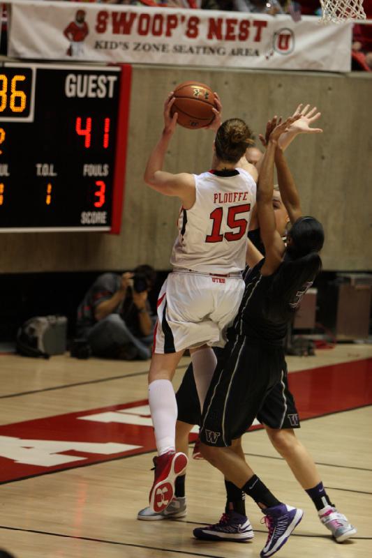 2013-02-22 19:24:55 ** Basketball, Michelle Plouffe, Utah Utes, Washington, Women's Basketball ** 