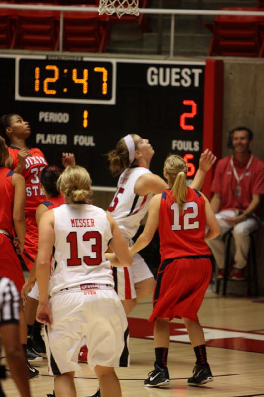 2011-11-05 17:13:03 ** Basketball, Dixie State, Michelle Plouffe, Rachel Messer, Utah Utes, Women's Basketball ** 