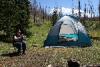 Our tent at the space for the second night.