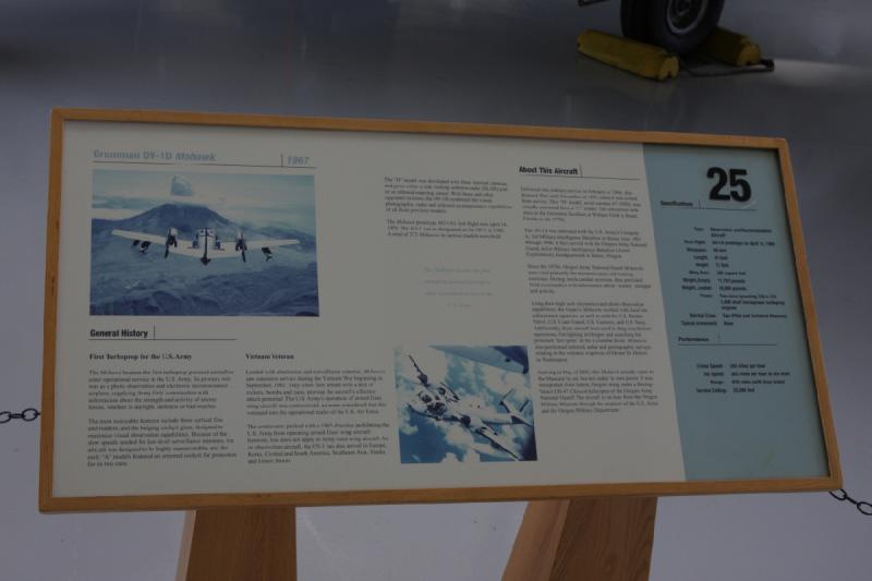 2011-03-26 15:26:31 ** Evergreen Aviation & Space Museum ** Description of the Grumman OV-1D Mohawk.