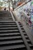 Erica brauchte ein Foto der Fahrradspur auf dieser Treppe.