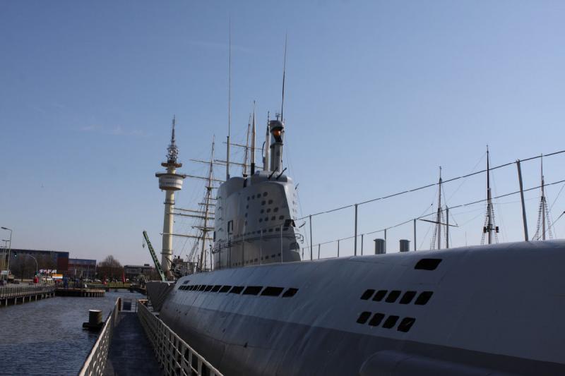 2010-04-15 16:00:31 ** Bremerhaven, Germany, Submarines, Type XXI, U 2540 ** Port side of U 2540.