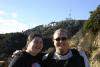 Erica and Ruben in front of the Hollywood sign.