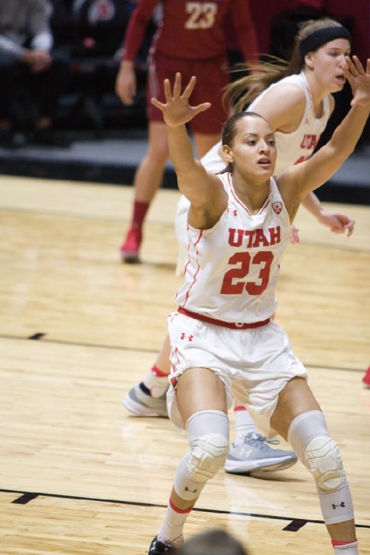 2018-02-16 19:24:42 ** Basketball, Damenbasketball, Daneesha Provo, Maurane Corbin, Utah Utes, Washington State ** 