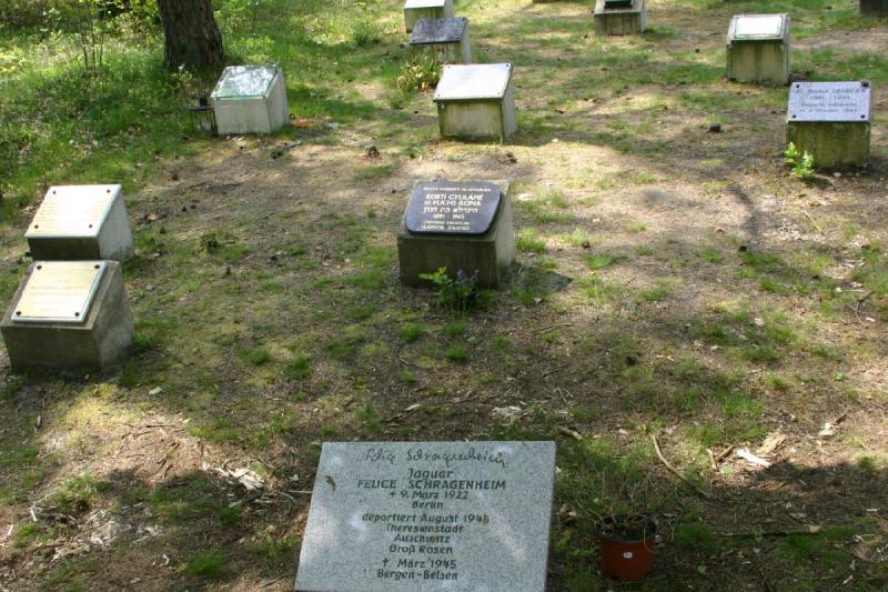 2008-05-13 11:59:56 ** Bergen-Belsen, Deutschland, Konzentrationslager ** Angehörige haben Grabsteine und Gedenktafeln für die Opfer aufgestellt.