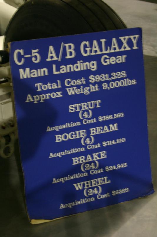 2007-04-08 13:14:00 ** Air Force, Hill AFB, Utah ** Description of the C-5 A/B 'Galaxy' landing gear.
