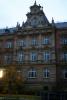 Shaky court house in the last light of the day.