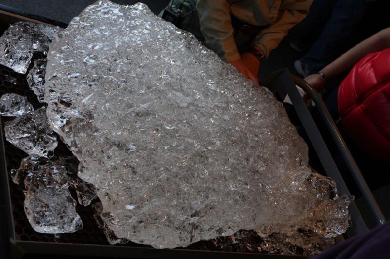 2012-06-20 16:04:51 ** Alaska, Cruise, Juneau ** Glacial ice in the visitor center.