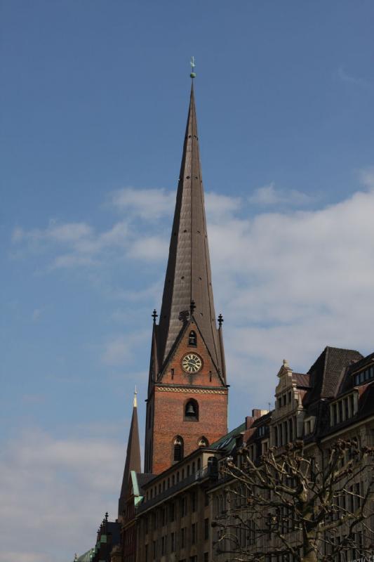 2010-04-06 15:40:30 ** Germany, Hamburg ** The St. Petri church in downtown Hamburg.
