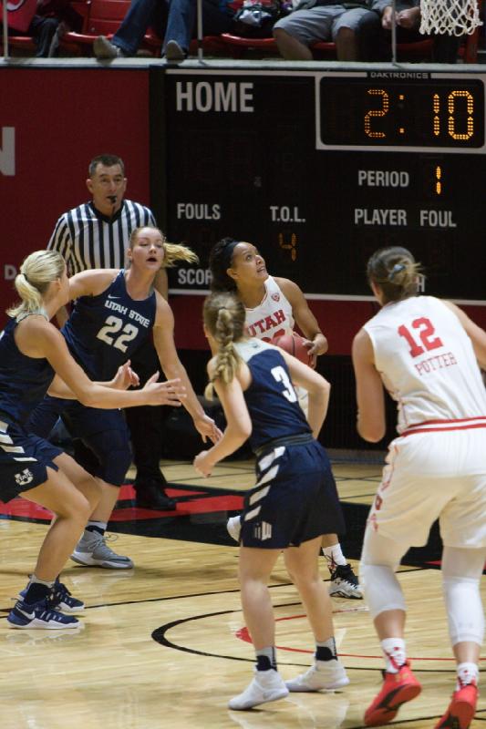 2016-12-03 14:16:07 ** Basketball, Daneesha Provo, Emily Potter, Utah State, Utah Utes, Women's Basketball ** 