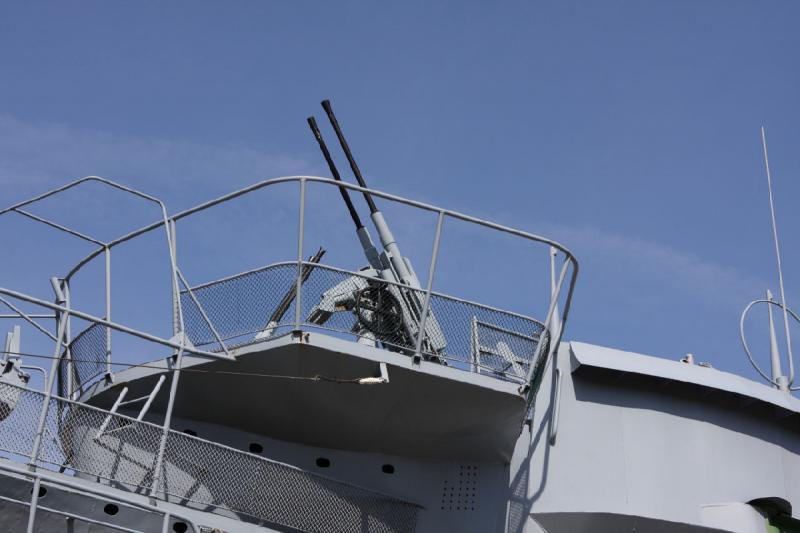 2010-04-07 12:27:10 ** Deutschland, Laboe, Typ VII, U 995, U-Boote ** Flak auf dem Turm.