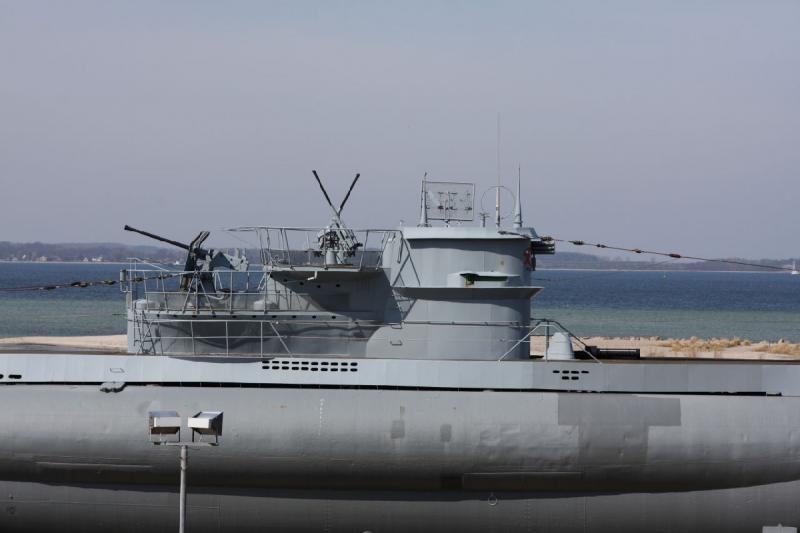 2010-04-07 13:39:53 ** Deutschland, Laboe, Typ VII, U 995, U-Boote ** Turm mit Wintergarten mit der Flakbewaffnung.
