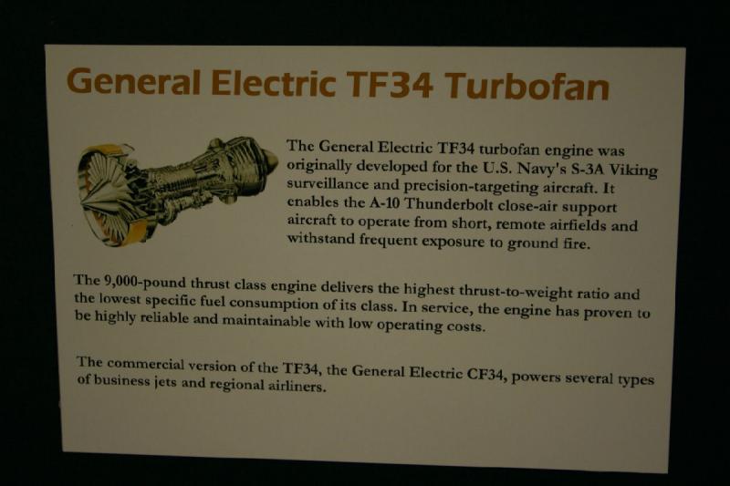 2007-04-08 13:42:12 ** Air Force, Hill AFB, Utah ** Description of the General Electric TF34 turbofan engine which is used in the A-10.