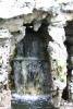 Waterfall inside an artificial grotto.