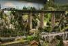 Mountains allow for more bridges, one of the specialties of the Miniaturwunderland.