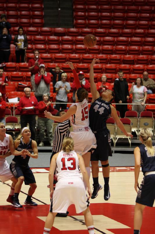 2012-11-27 19:00:31 ** Basketball, Michelle Plouffe, Rachel Messer, Taryn Wicijowski, Utah State, Utah Utes, Women's Basketball ** 