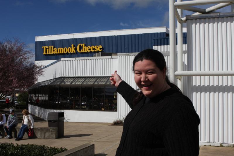 2011-03-25 15:36:45 ** Erica, Tillamook Cheese Factory ** Erica in front of the cheese factory.