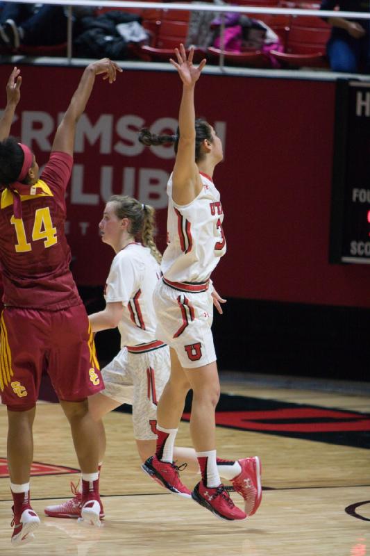 2016-01-29 20:22:51 ** Basketball, Damenbasketball, Malia Nawahine, Paige Crozon, USC, Utah Utes ** 