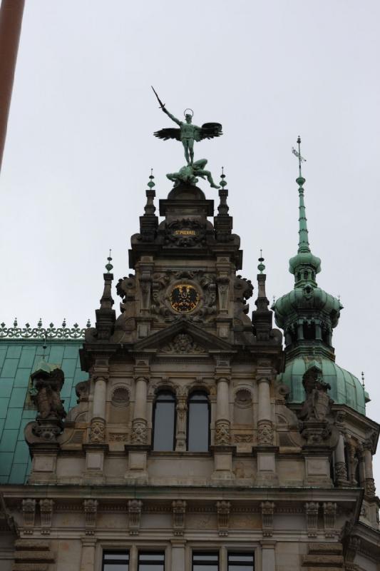 2010-04-05 14:31:56 ** Germany, Hamburg ** One of the gable of the city hall.
