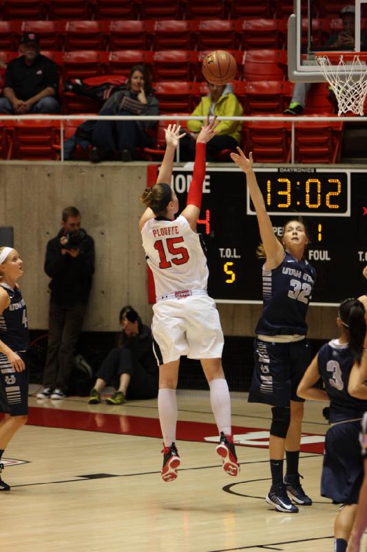 2012-11-27 19:12:13 ** Basketball, Michelle Plouffe, Utah State, Utah Utes, Women's Basketball ** 