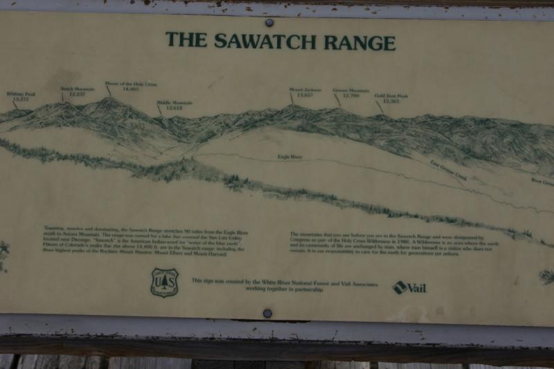 2006-07-23 15:32:04 ** Vail ** Colorado has the 'Sawatch' Range and Utah has the 'Wasatch' Range.
