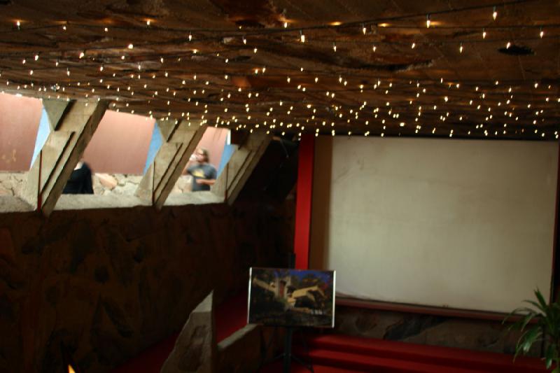2007-04-14 15:39:24 ** Phoenix, Taliesin West ** The inside of the movie theater.