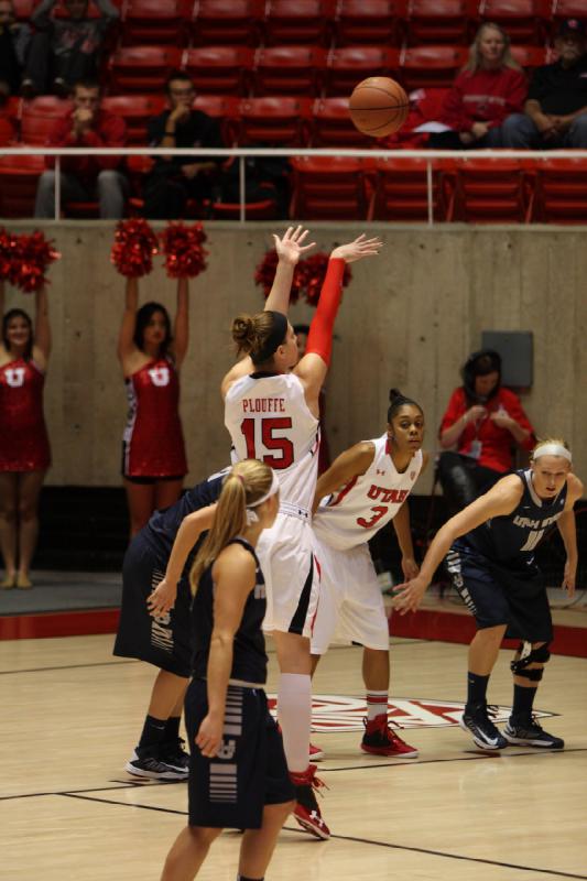 2012-11-27 19:02:53 ** Basketball, Iwalani Rodrigues, Michelle Plouffe, Utah State, Utah Utes, Women's Basketball ** 