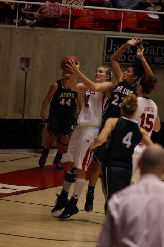 2012-03-15 20:11:22 ** Basketball, Damenbasketball, Michelle Plouffe, Taryn Wicijowski, Utah State, Utah Utes ** 