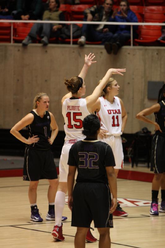 2013-02-22 18:24:35 ** Basketball, Michelle Plouffe, Taryn Wicijowski, Utah Utes, Washington, Women's Basketball ** 