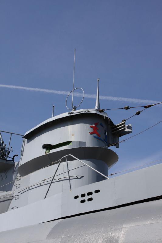 2010-04-07 12:27:42 ** Germany, Laboe, Submarines, Type VII, U 995 ** Tower of U 995.