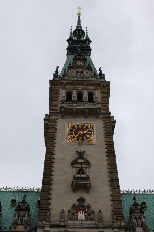 2010-04-05 14:31:01 ** Germany, Hamburg ** The tower of the Hamburg city hall.